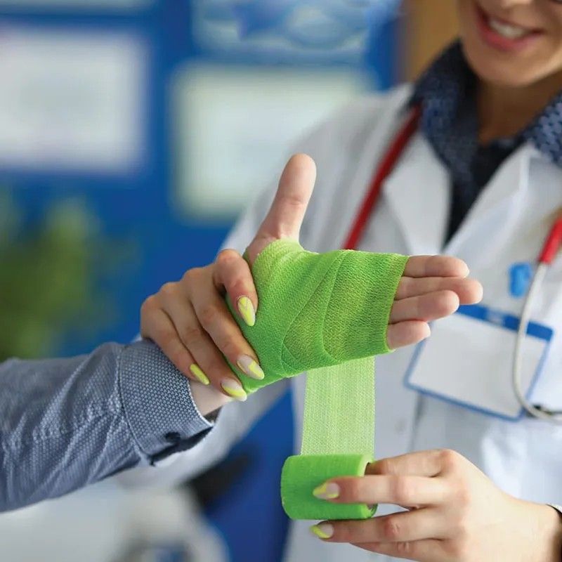 Elastik kendinden yapışkanlı bandaj uygulamaları